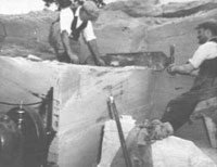Random picture of stone being sawed